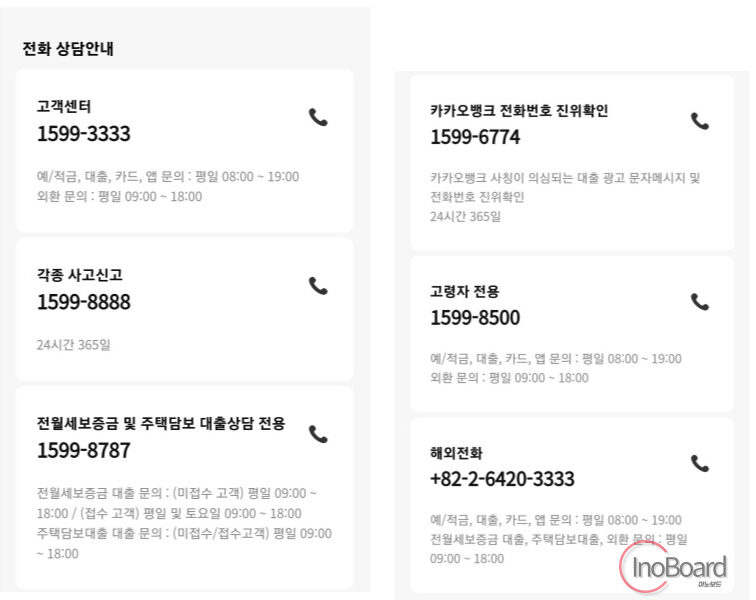 카카오뱅크 고객센터 전화번호