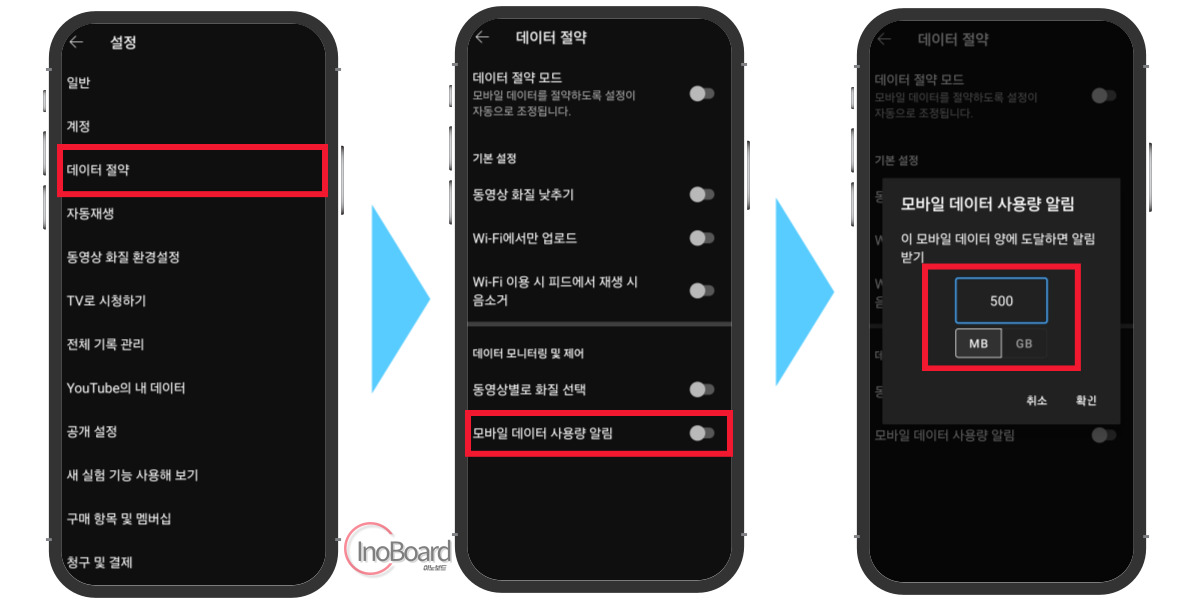 유튜브 데이터 사용량 절약