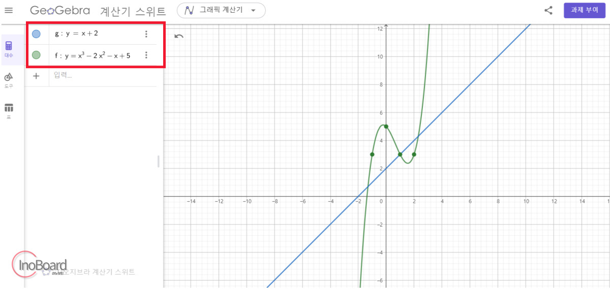 지오지브라로 그래프 그리기