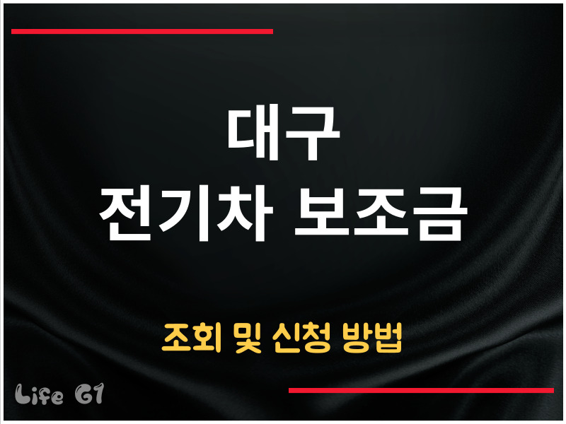 대구 전기차 보조금
